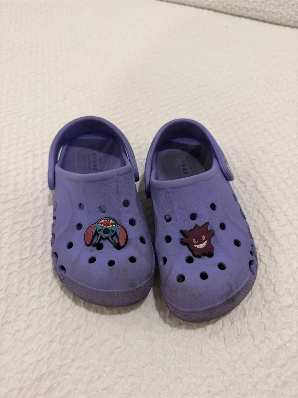 CROCS Kids Purple Classic Clogs with Fun Jibbitz